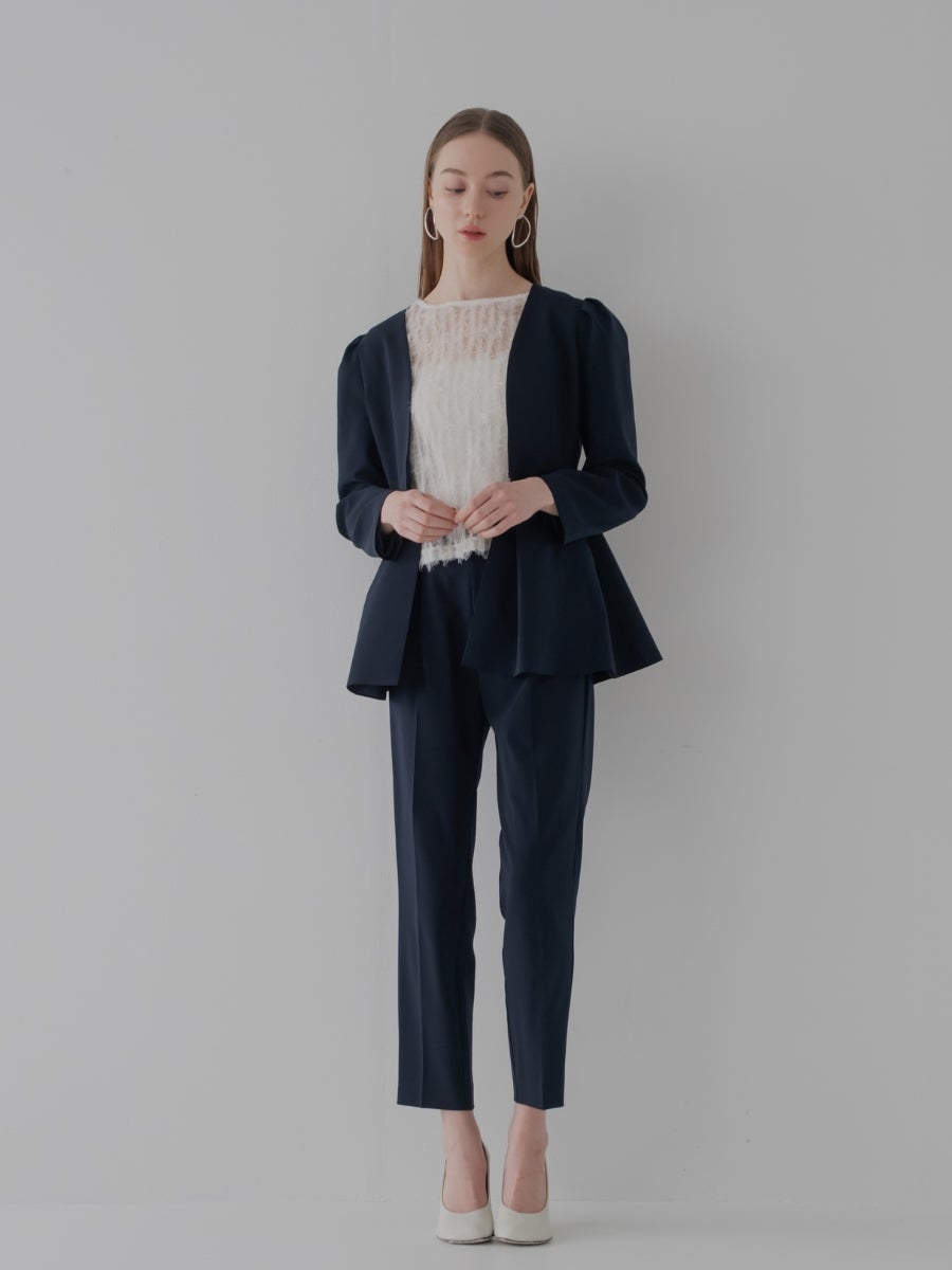 テーパードパンツ navy