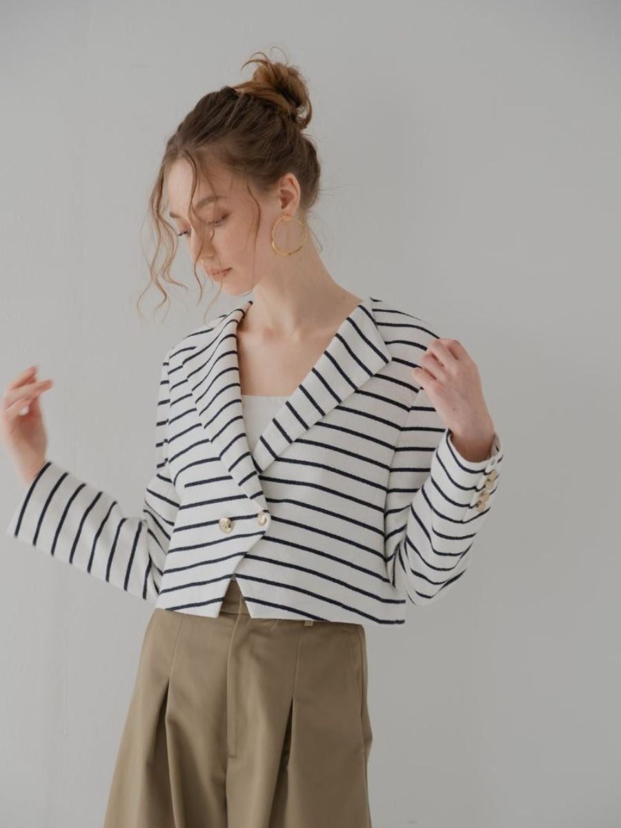 新品タグ付き♡maison de dolce ボーダーショートジャケット ボーダーショートジャケット | maison de Dolce.
