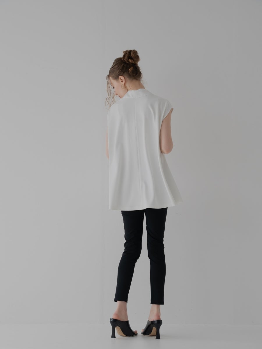 スカーフＴシャツ white バックスタイル