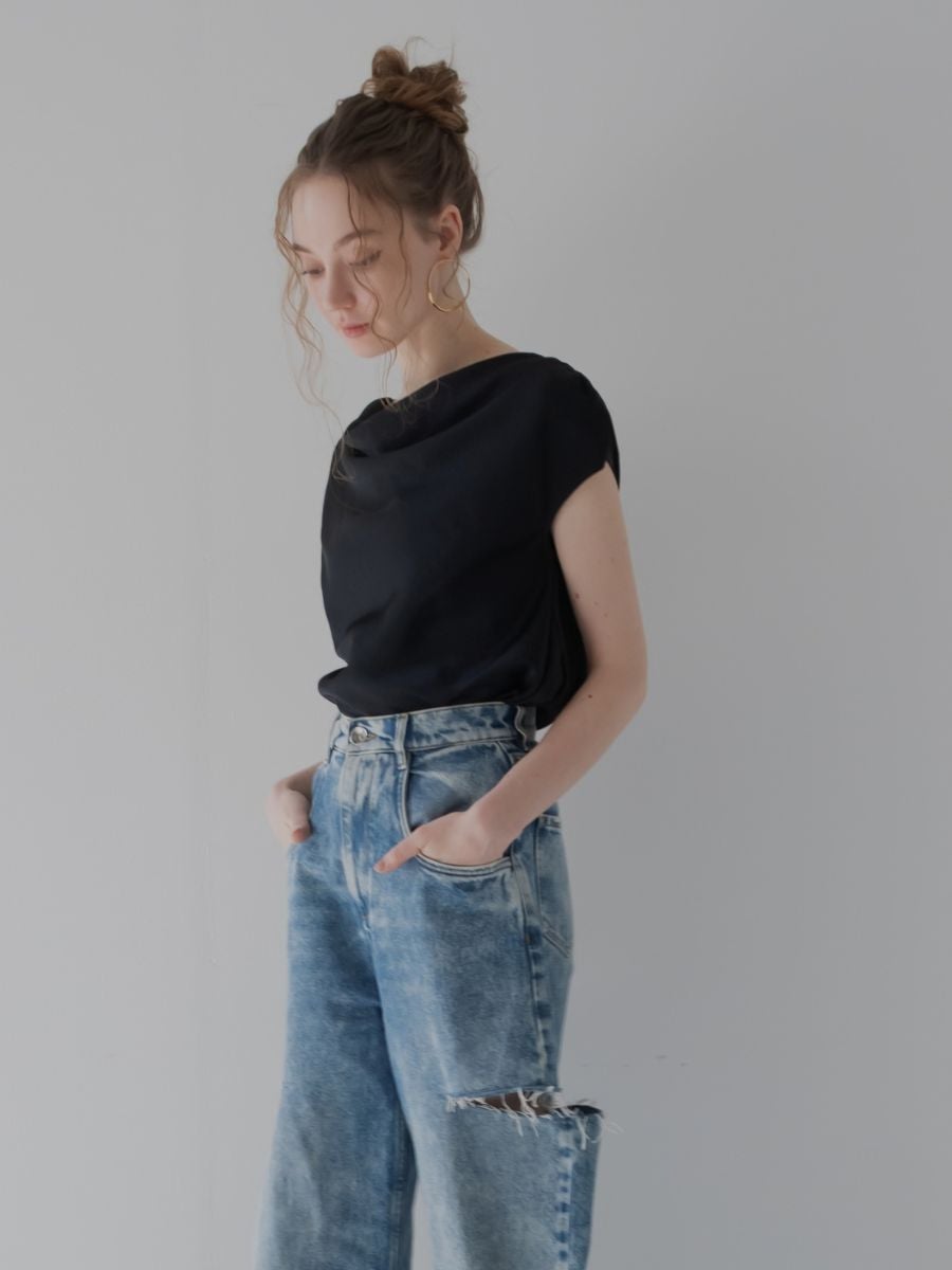 サテンフレンチトップス | maison de Dolce