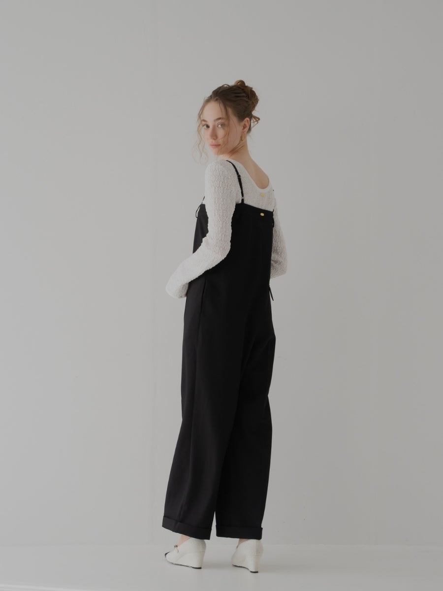 センタープレスサロペット black