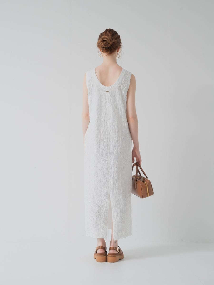 ラッセルノースリワンピース white