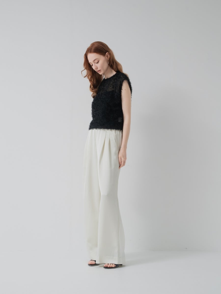フェザーチュールトップス black