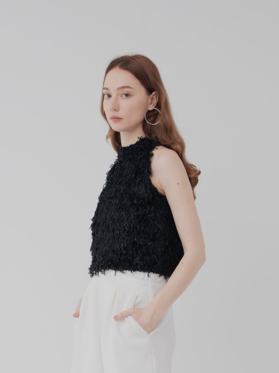 フェザーアメスリトップス black