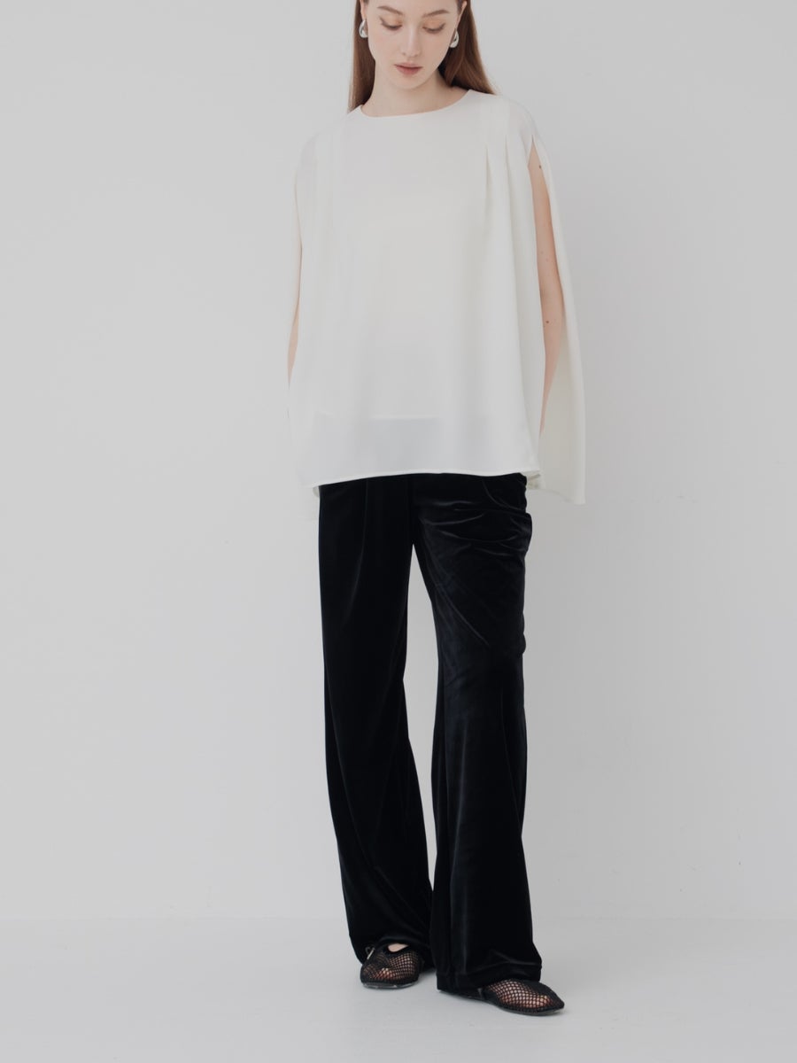 ベロアパンツ black