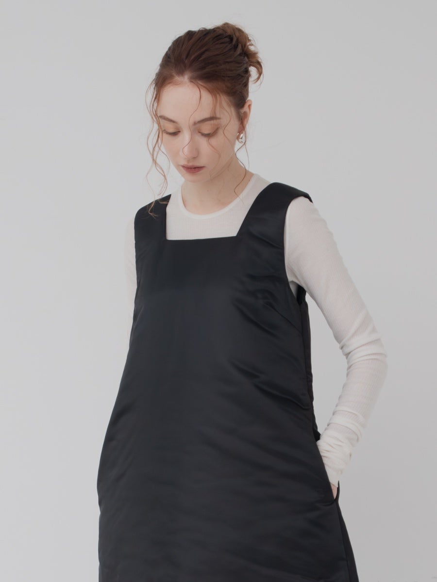 パデットワンピース black 衿元