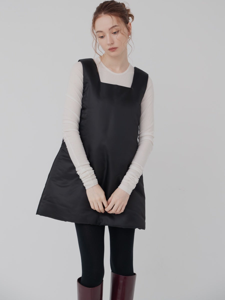 パデットワンピース black シルエット