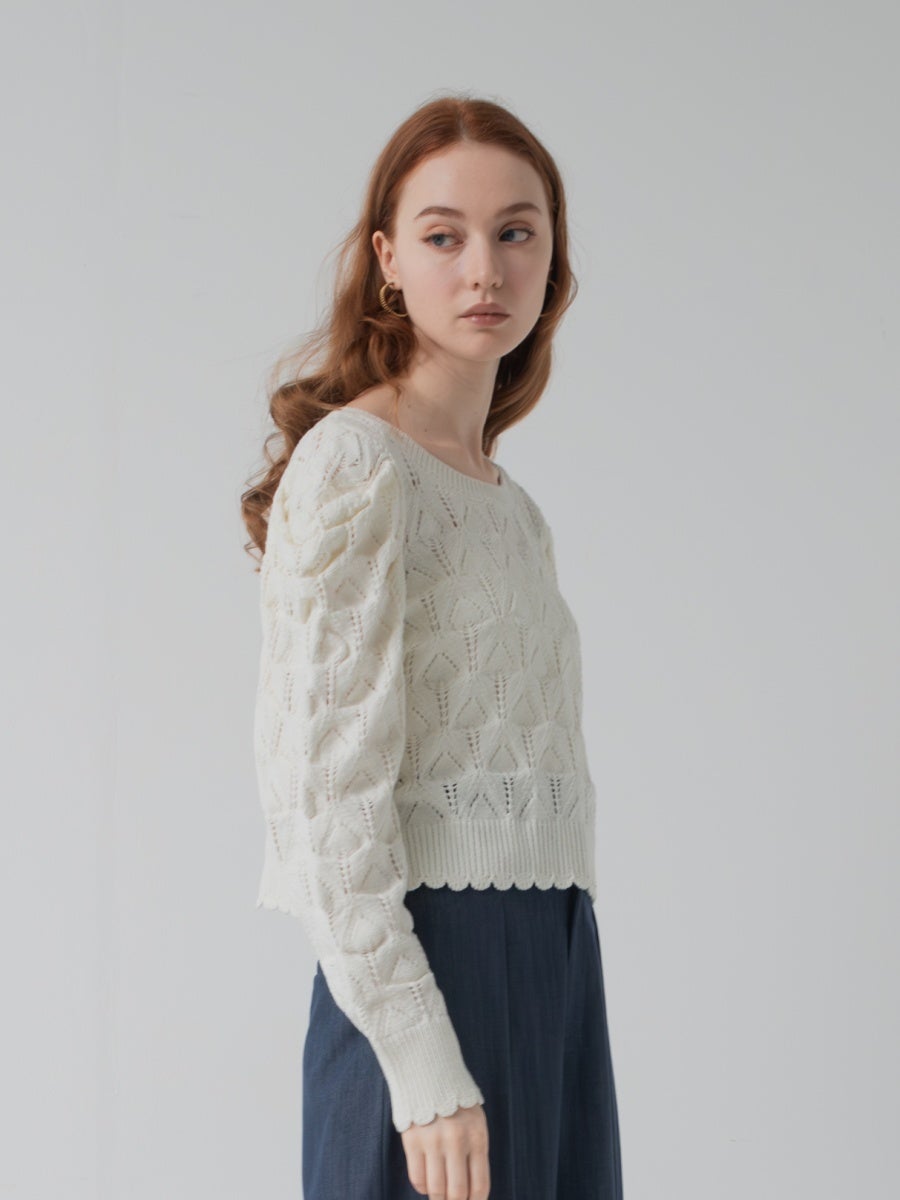 アイレットニット white
