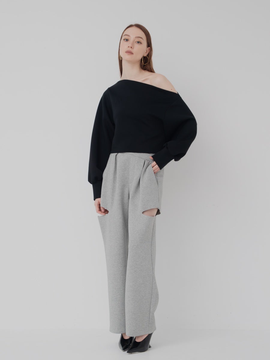 ワンショルトップス black