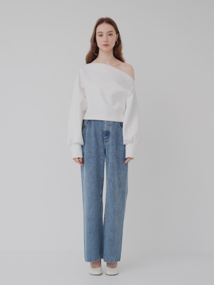 ワンショルトップス white