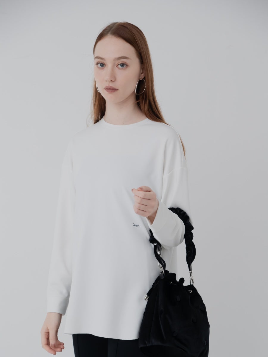 ロゴポイントプルオーバー white